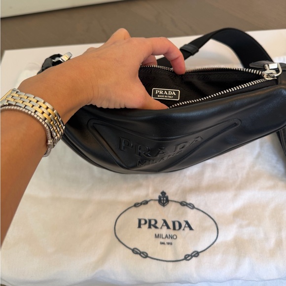 Prada Black Triangle Bag with Key Holder - Picture 2 of 6